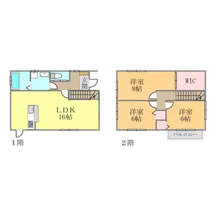 愛媛県松山市空港通2丁目【一戸建】の間取り