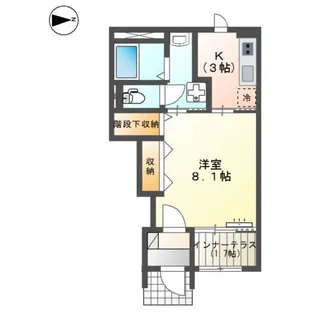 パルティール朝日ヶ丘【1階】の間取り