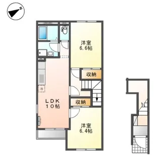 スカイコーポ垣生【2階】の間取り