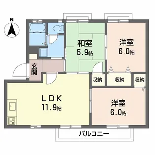 フレグランス小坂・【2階】の間取り