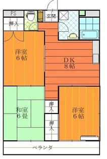 松山西ハイツ・【703号室】の間取り