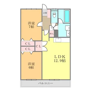 CITY SPIRE東石井【10階】の間取り