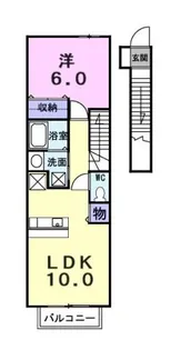 メアリー・ローズ Ⅲ【2階】の間取り
