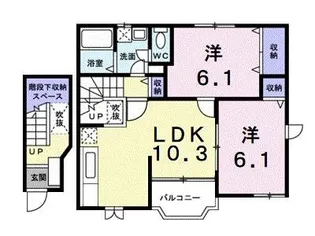 サンパティーク【2階】の間取り