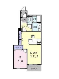 メアリー・ローズ Ⅳ【1階】の間取り