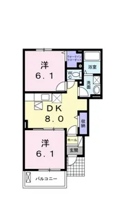 リアン【1階】の間取り