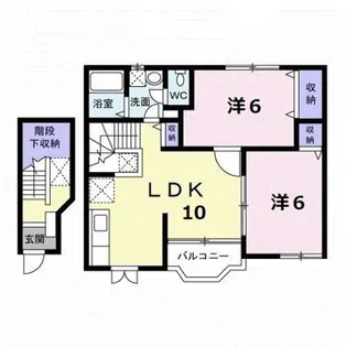 アグレブル北吉田【2階】の間取り