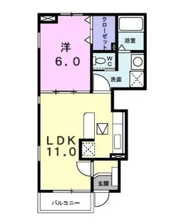 ウインド・ヒルⅠ【1階】の間取り