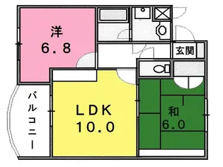ロータスビレッジあいゆうA棟【1階】の間取り
