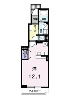 ジュネス つばき【1階】の間取り