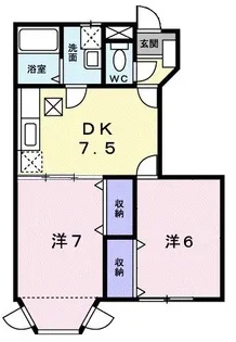 パルク フローランテ【1階】の間取り