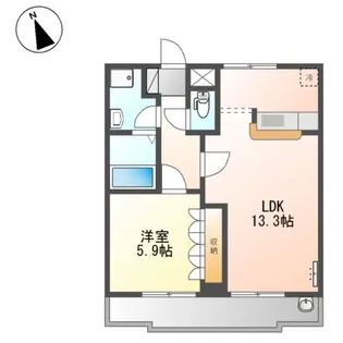 プランドール・カネキC棟【203号室】の間取り