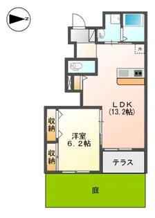 カーサ フェリーチェ【101号室】の間取り