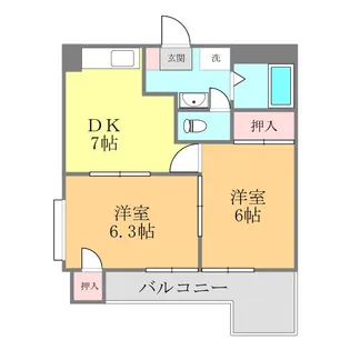 サザンコート3【3階】の間取り