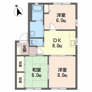 ディアス千原 5【101号室】の間取り