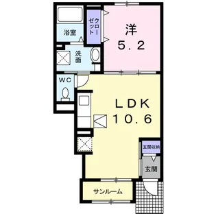 レジデンスT・WEST Ⅱ【1階】の間取り