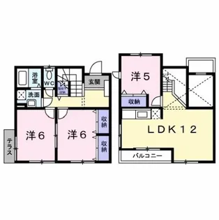 シャン・マンダリ−ヌM B【1階】の間取り