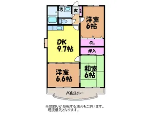 ユーミーつばき【303号室】の間取り