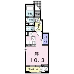 アンジュー北吉井 B【1階】の間取り