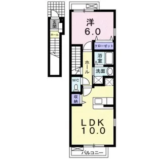 ブルームンA【2階】の間取り
