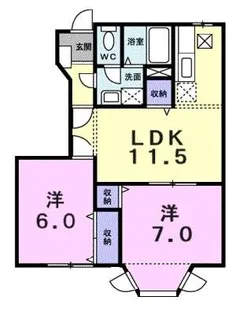 ドリームハウスB【1階】の間取り