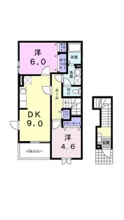 ミニヨン・メゾンB【2階】の間取り