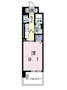 ヴィヴァーチェ東石井【4階】の間取り