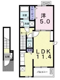 ティアモ グロリオーサ Ⅱ【2階】の間取り