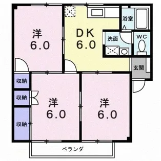 ハイツルーラルⅠ【2階】の間取り