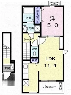 アルカンシエルB【2階】の間取り