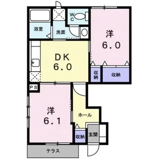 プリムローズ【1階】の間取り