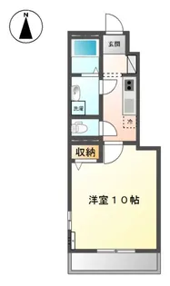 カメリア北土居 B【105号室】の間取り