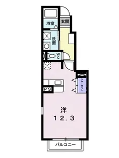 アンジュベリーA【1階】の間取り