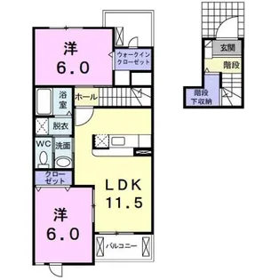 カーサ・ソーレ A【2階】の間取り