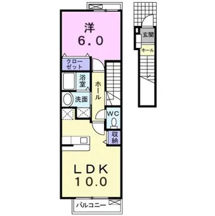 チェリッシュⅠ【2階】の間取り