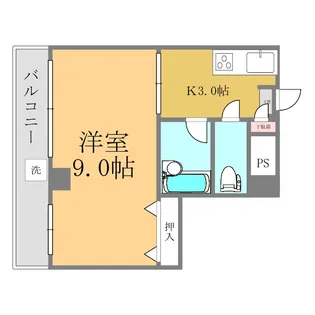 グラン大手町ハイツ【202号室】の間取り