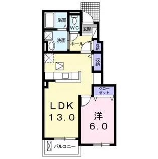 ミルト松前Ⅱ−Ⅲ【1階】の間取り