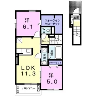 プロフーモⅡ【2階】の間取り