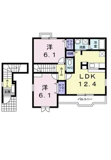 サンフレイム斎院【2階】の間取り