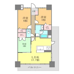アルファライフ竹原【508号室】の間取り