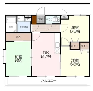 ユーミー古川北・【2階】の間取り