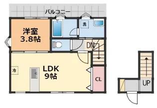 PRIM ROSE はなみずき B棟【B201号室】の間取り