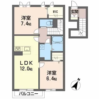 アルコバレーノ【2階】の間取り