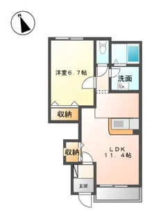 ルミナスひばりヶ丘【105号室】の間取り