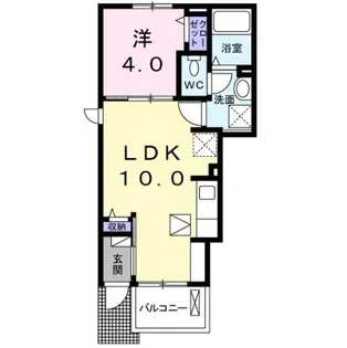 メゾン・サンT2【1階】の間取り