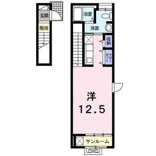 ジュネス 華【2階】の間取り
