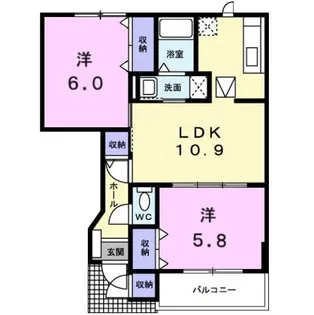 アプリコット・ロード【1階】の間取り