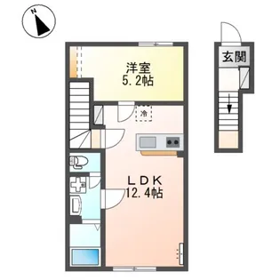 アジュール【203号室】の間取り