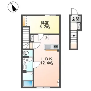 アジュール【201号室】の間取り
