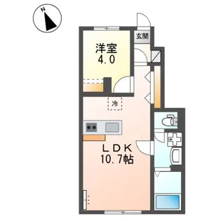 アジュール【107号室】の間取り